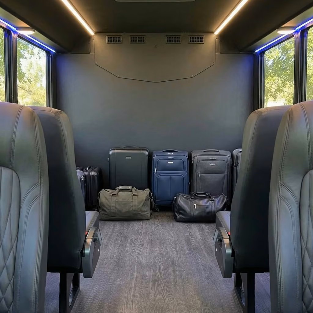 kenosha 20 passenger minibus luggage area