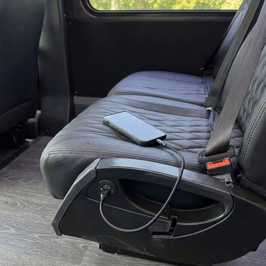 kenosha 20 passenger minibus usb charging