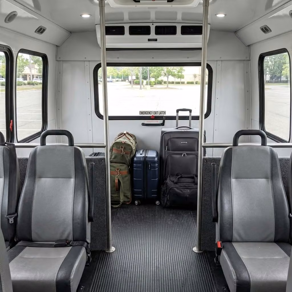 kenosha 30 passenger minibus luggage area