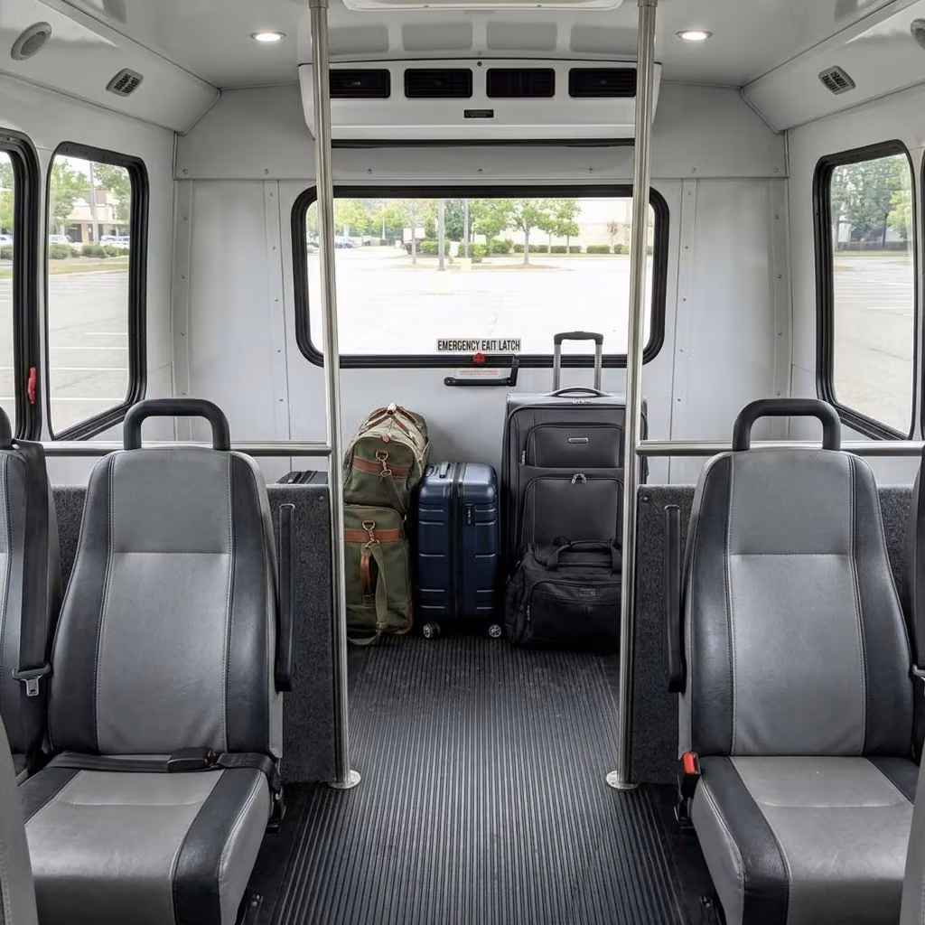 kenosha 35 passenger minibus luggage area