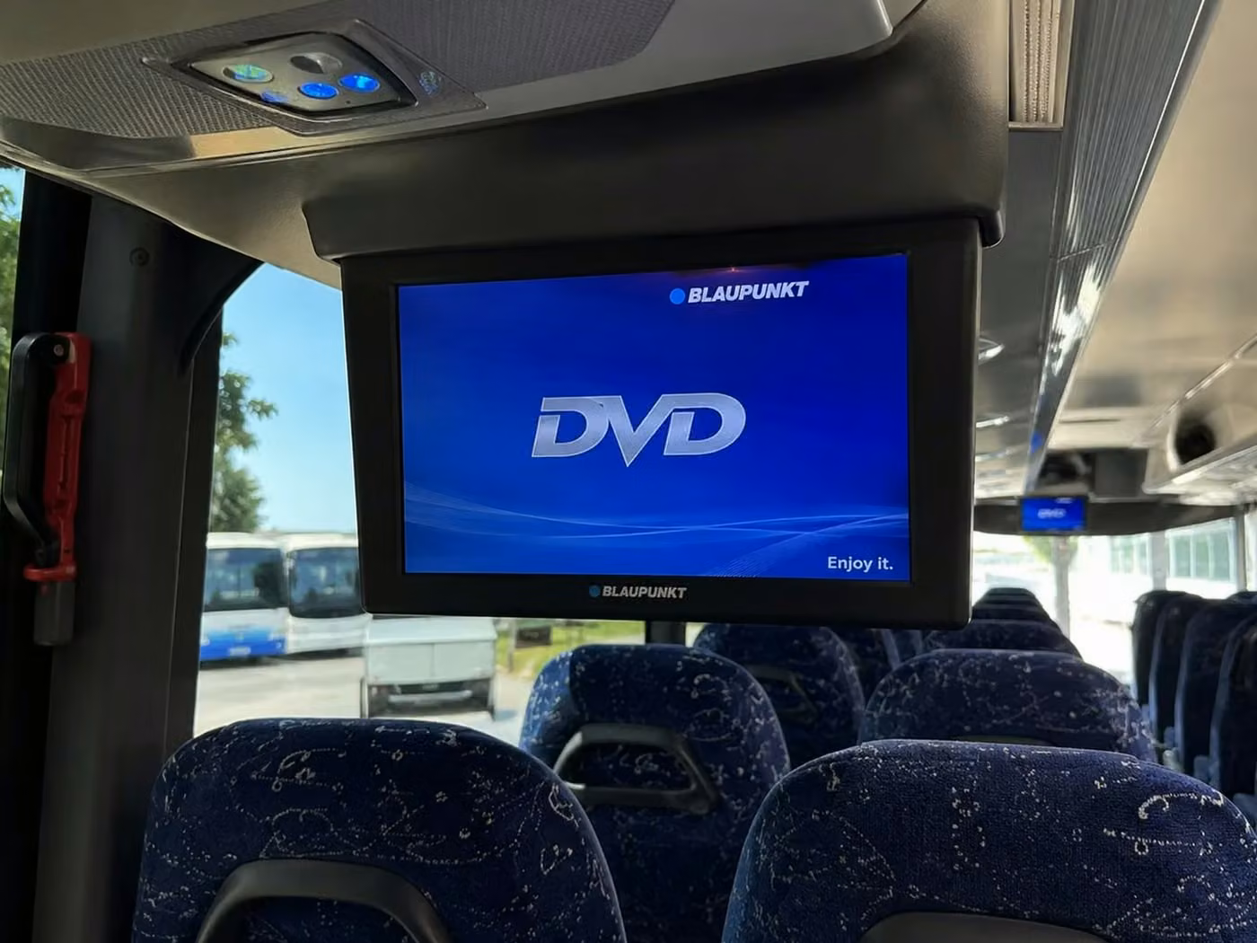 kenosha 56 passenger charter bus tvs