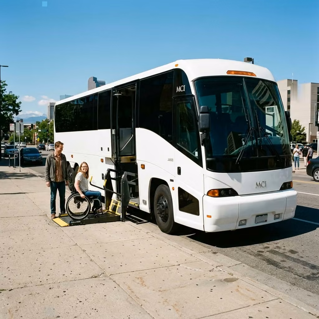 kenosha 56 passenger charter bus wheelchair lift