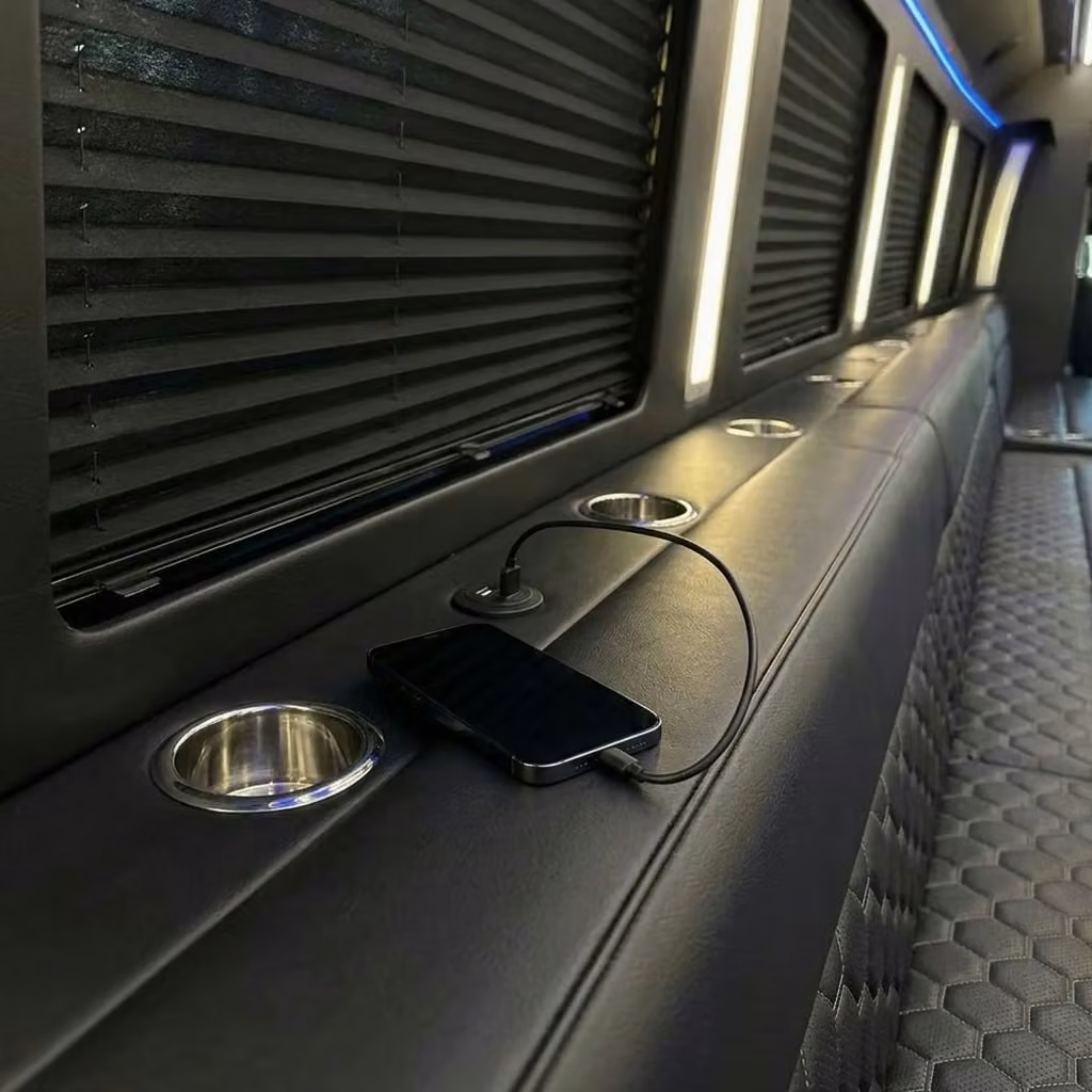 kenosha party bus usb charging