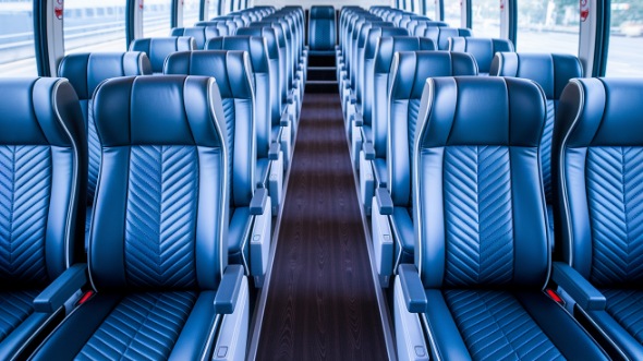 54 passenger charter bus inside skokie