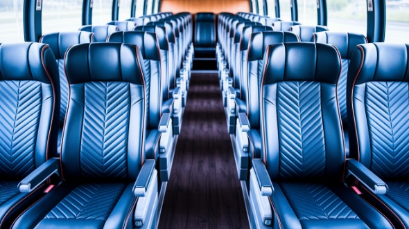 55 passenger charter bus inside skokie