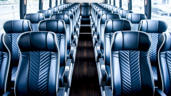 56 passenger charter bus inside skokie